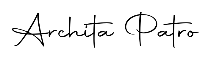 The Autography-DOLnW handwriting style adds charm and authenticity to name Archita Patro. A wonderful choice for personal thank-you notes. Archita Patro signature style 10 images and pictures png