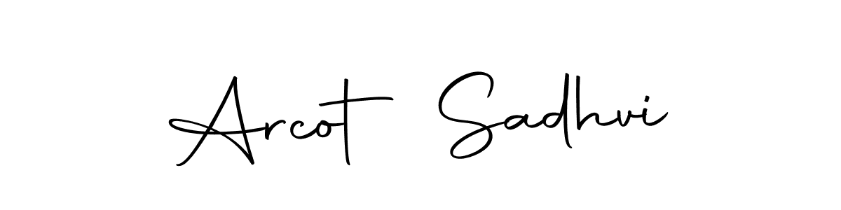Make a beautiful signature design for name Arcot Sadhvi. Use this online signature maker to create a handwritten signature for free. Arcot Sadhvi signature style 10 images and pictures png