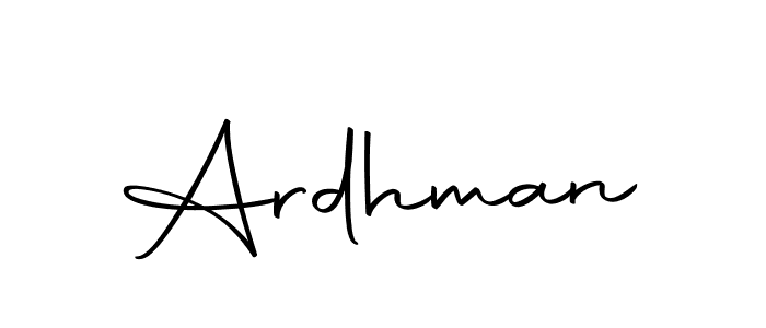 Design your own signature with our free online signature maker. With this signature software, you can create a handwritten (Autography-DOLnW) signature for name Ardhman. Ardhman signature style 10 images and pictures png