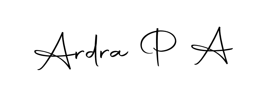 You should practise on your own different ways (Autography-DOLnW) to write your name (Ardra P A) in signature. don't let someone else do it for you. Ardra P A signature style 10 images and pictures png