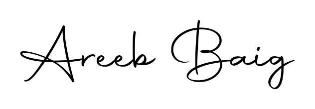 The Autography-DOLnW lettering style adds unique flourish to name Areeb Baig. Stand out with a custom digital autograph made in seconds. Areeb Baig signature style 10 images and pictures png