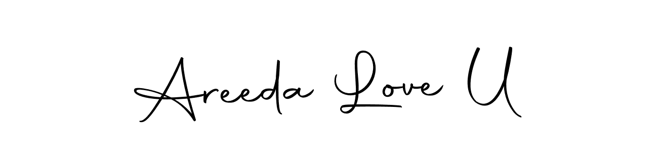 Areeda Love U stylish signature style. Best Handwritten Sign (Autography-DOLnW) for my name. Handwritten Signature Collection Ideas for my name Areeda Love U. Areeda Love U signature style 10 images and pictures png