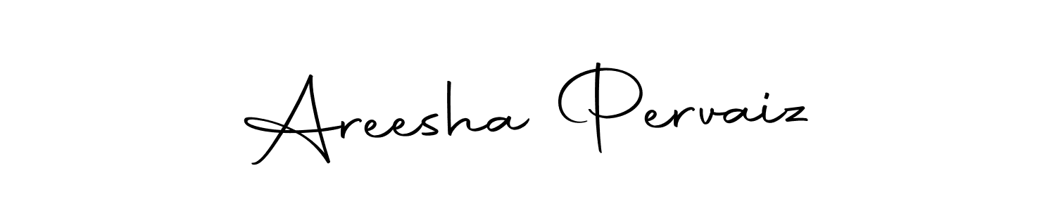 How to make Areesha Pervaiz name signature. Use Autography-DOLnW style for creating short signs online. This is the latest handwritten sign. Areesha Pervaiz signature style 10 images and pictures png