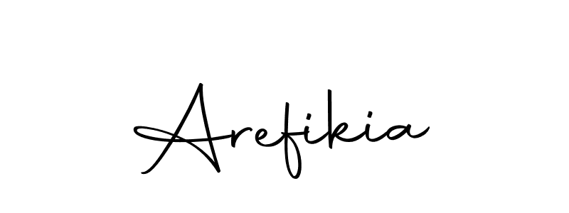 Use a signature maker to create a handwritten signature online. With this signature software, you can design (Autography-DOLnW) your own signature for name Arefikia. Arefikia signature style 10 images and pictures png