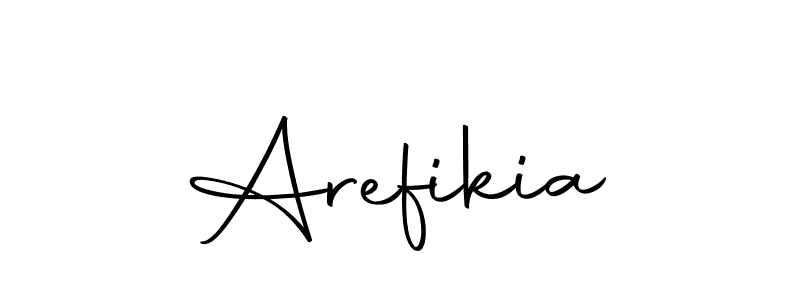 Use a signature maker to create a handwritten signature online. With this signature software, you can design (Autography-DOLnW) your own signature for name Arefikia. Arefikia signature style 10 images and pictures png