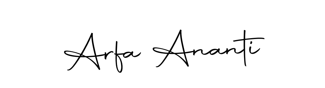 You can use this online signature creator to create a handwritten signature for the name Arfa Ananti. This is the best online autograph maker. Arfa Ananti signature style 10 images and pictures png