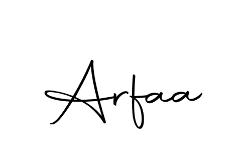 Design your own signature with our free online signature maker. With this signature software, you can create a handwritten (Autography-DOLnW) signature for name Arfaa. Arfaa signature style 10 images and pictures png