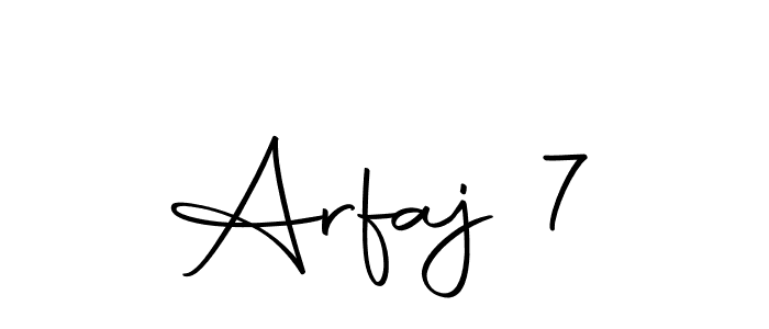 How to make Arfaj 7 name signature. Use Autography-DOLnW style for creating short signs online. This is the latest handwritten sign. Arfaj 7 signature style 10 images and pictures png