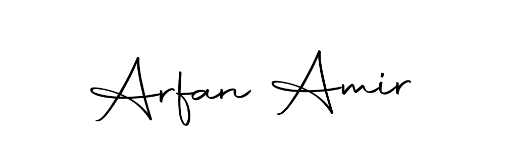 You should practise on your own different ways (Autography-DOLnW) to write your name (Arfan Amir) in signature. don't let someone else do it for you. Arfan Amir signature style 10 images and pictures png