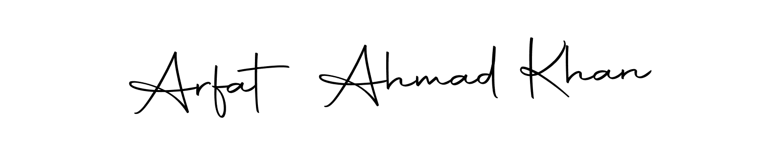 You should practise on your own different ways (Autography-DOLnW) to write your name (Arfat Ahmad Khan) in signature. don't let someone else do it for you. Arfat Ahmad Khan signature style 10 images and pictures png