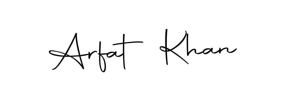 Make a beautiful signature design for name Arfat Khan. Use this online signature maker to create a handwritten signature for free. Arfat Khan signature style 10 images and pictures png