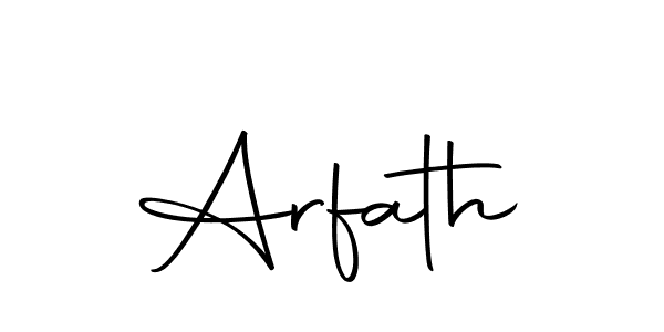Design your own signature with our free online signature maker. With this signature software, you can create a handwritten (Autography-DOLnW) signature for name Arfath. Arfath signature style 10 images and pictures png