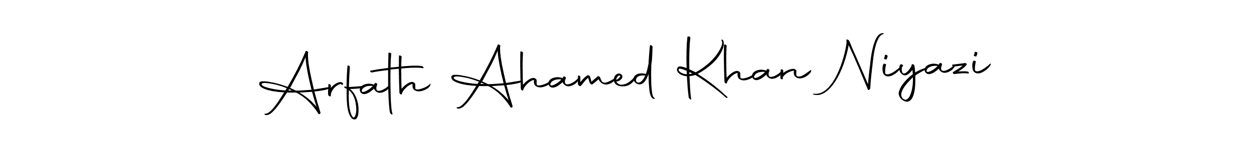 Use a signature maker to create a handwritten signature online. With this signature software, you can design (Autography-DOLnW) your own signature for name Arfath Ahamed Khan Niyazi. Arfath Ahamed Khan Niyazi signature style 10 images and pictures png