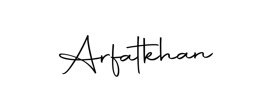 Make a beautiful signature design for name Arfatkhan. With this signature (Autography-DOLnW) style, you can create a handwritten signature for free. Arfatkhan signature style 10 images and pictures png