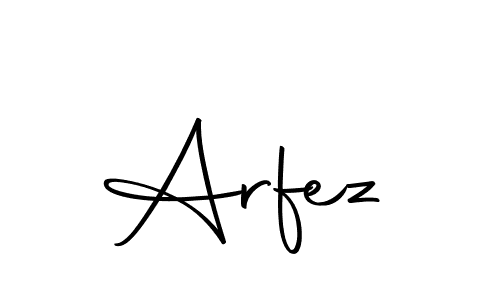 How to make Arfez name signature. Use Autography-DOLnW style for creating short signs online. This is the latest handwritten sign. Arfez signature style 10 images and pictures png