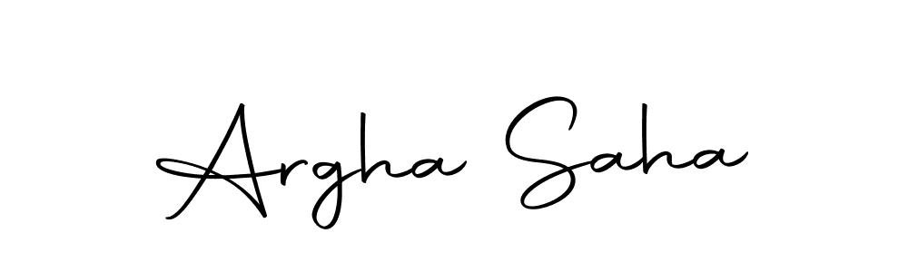 Design your own signature with our free online signature maker. With this signature software, you can create a handwritten (Autography-DOLnW) signature for name Argha Saha. Argha Saha signature style 10 images and pictures png