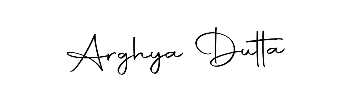 How to make Arghya Dutta name signature. Use Autography-DOLnW style for creating short signs online. This is the latest handwritten sign. Arghya Dutta signature style 10 images and pictures png