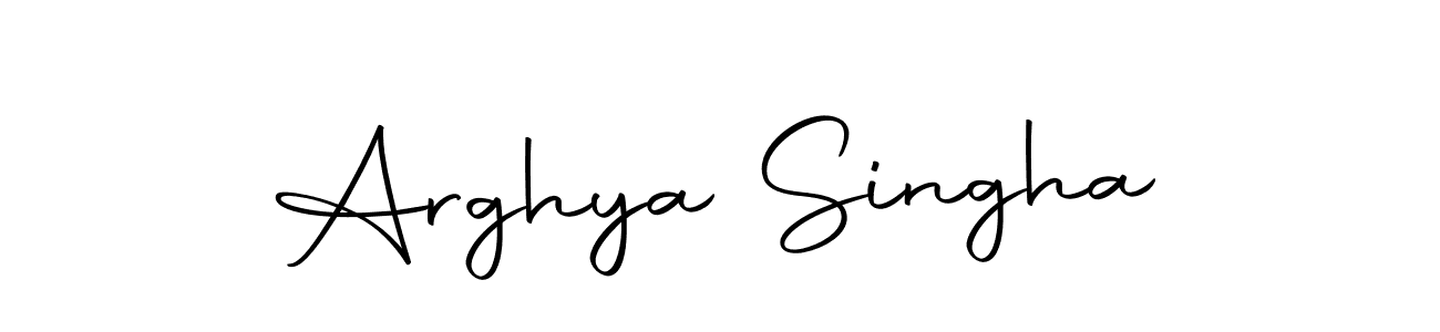 Create a beautiful signature design for name Arghya Singha. With this signature (Autography-DOLnW) fonts, you can make a handwritten signature for free. Arghya Singha signature style 10 images and pictures png