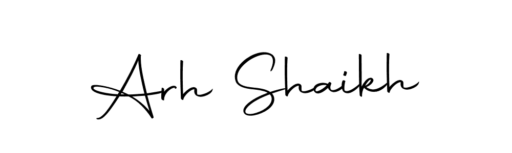 How to make Arh Shaikh name signature. Use Autography-DOLnW style for creating short signs online. This is the latest handwritten sign. Arh Shaikh signature style 10 images and pictures png