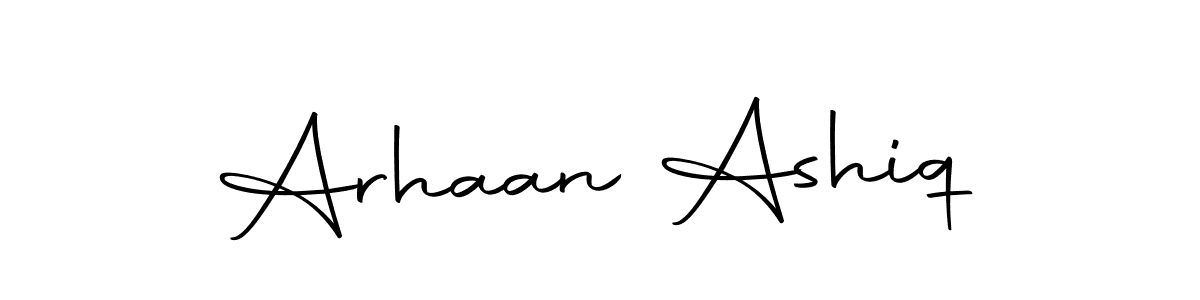 How to make Arhaan Ashiq name signature. Use Autography-DOLnW style for creating short signs online. This is the latest handwritten sign. Arhaan Ashiq signature style 10 images and pictures png