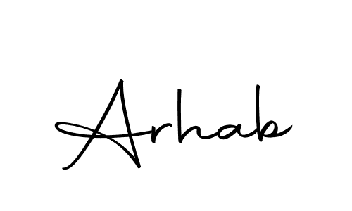 if you are searching for the best signature style for your name Arhab. so please give up your signature search. here we have designed multiple signature styles  using Autography-DOLnW. Arhab signature style 10 images and pictures png