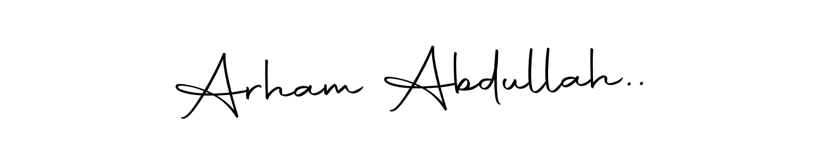 if you are searching for the best signature style for your name Arham Abdullah... so please give up your signature search. here we have designed multiple signature styles  using Autography-DOLnW. Arham Abdullah.. signature style 10 images and pictures png