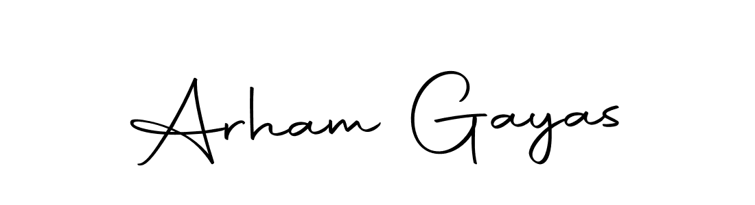 Design your own signature with our free online signature maker. With this signature software, you can create a handwritten (Autography-DOLnW) signature for name Arham Gayas. Arham Gayas signature style 10 images and pictures png