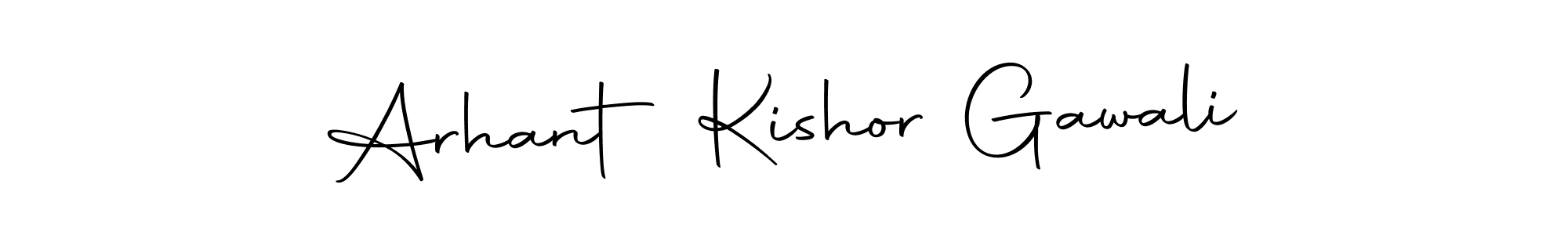Create a beautiful signature design for name Arhant Kishor Gawali. With this signature (Autography-DOLnW) fonts, you can make a handwritten signature for free. Arhant Kishor Gawali signature style 10 images and pictures png