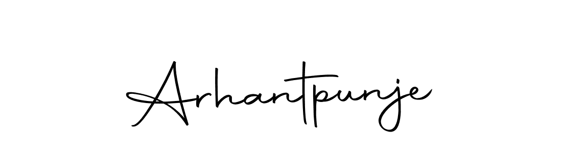 You can use this online signature creator to create a handwritten signature for the name Arhantpunje. This is the best online autograph maker. Arhantpunje signature style 10 images and pictures png