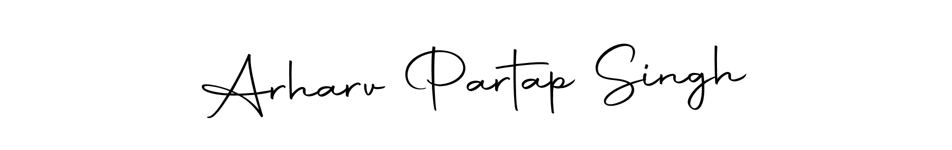 This is the best signature style for the Arharv Partap Singh name. Also you like these signature font (Autography-DOLnW). Mix name signature. Arharv Partap Singh signature style 10 images and pictures png