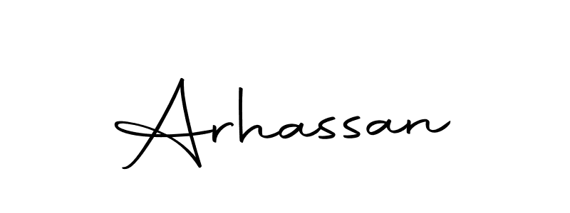 Make a beautiful signature design for name Arhassan. With this signature (Autography-DOLnW) style, you can create a handwritten signature for free. Arhassan signature style 10 images and pictures png