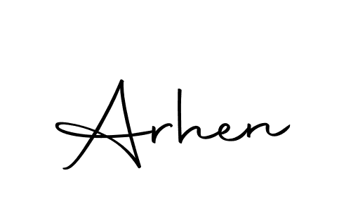 You should practise on your own different ways (Autography-DOLnW) to write your name (Arhen) in signature. don't let someone else do it for you. Arhen signature style 10 images and pictures png