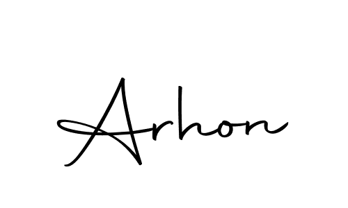 Create a beautiful signature design for name Arhon. With this signature (Autography-DOLnW) fonts, you can make a handwritten signature for free. Arhon signature style 10 images and pictures png