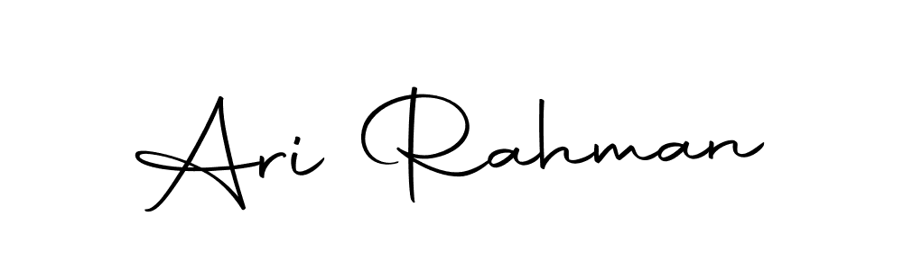 Create a beautiful signature design for name Ari Rahman. With this signature (Autography-DOLnW) fonts, you can make a handwritten signature for free. Ari Rahman signature style 10 images and pictures png