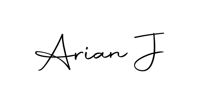 You should practise on your own different ways (Autography-DOLnW) to write your name (Arian J) in signature. don't let someone else do it for you. Arian J signature style 10 images and pictures png