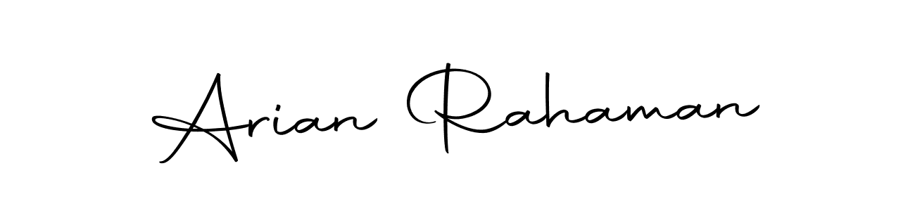 You should practise on your own different ways (Autography-DOLnW) to write your name (Arian Rahaman) in signature. don't let someone else do it for you. Arian Rahaman signature style 10 images and pictures png