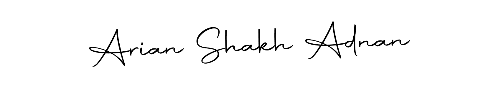 You can use this online signature creator to create a handwritten signature for the name Arian Shakh Adnan. This is the best online autograph maker. Arian Shakh Adnan signature style 10 images and pictures png