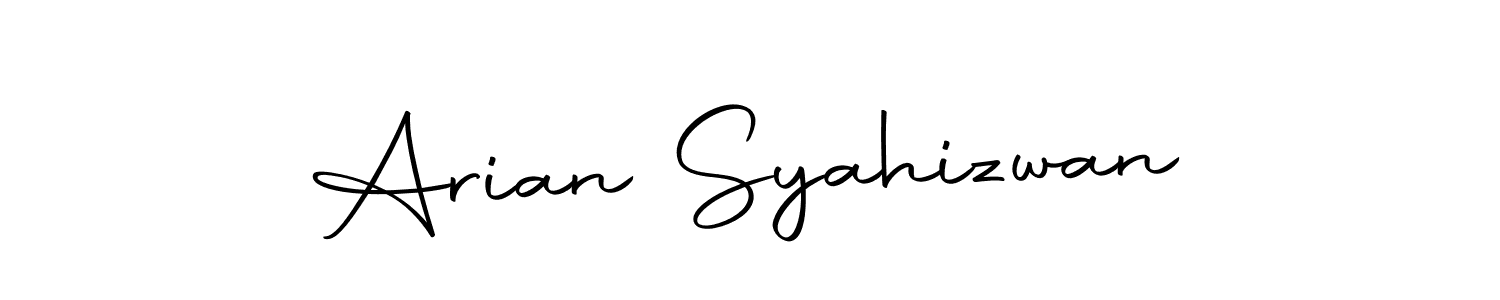 Create a beautiful signature design for name Arian Syahizwan. With this signature (Autography-DOLnW) fonts, you can make a handwritten signature for free. Arian Syahizwan signature style 10 images and pictures png