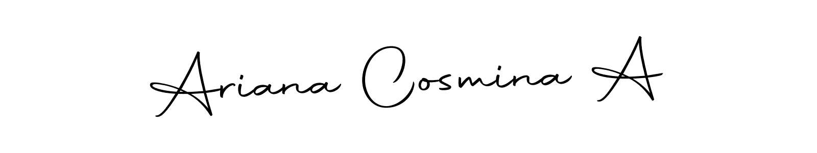 Also we have Ariana Cosmina A name is the best signature style. Create professional handwritten signature collection using Autography-DOLnW autograph style. Ariana Cosmina A signature style 10 images and pictures png