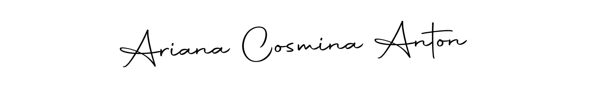 You should practise on your own different ways (Autography-DOLnW) to write your name (Ariana Cosmina Anton) in signature. don't let someone else do it for you. Ariana Cosmina Anton signature style 10 images and pictures png