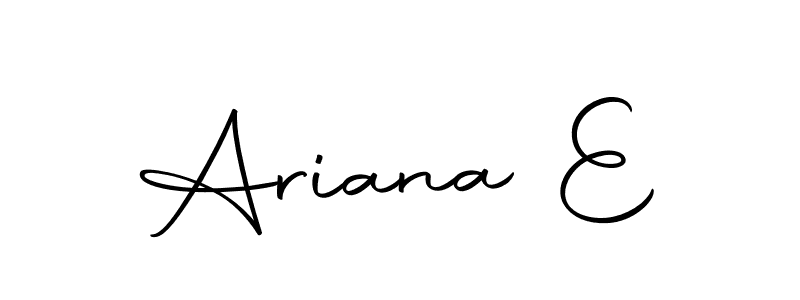 This is the best signature style for the Ariana E name. Also you like these signature font (Autography-DOLnW). Mix name signature. Ariana E signature style 10 images and pictures png