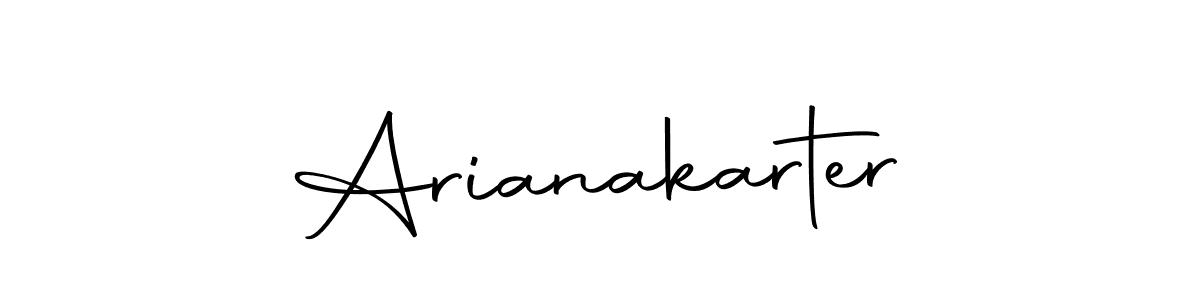 Use a signature maker to create a handwritten signature online. With this signature software, you can design (Autography-DOLnW) your own signature for name Arianakarter. Arianakarter signature style 10 images and pictures png