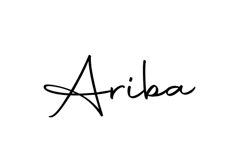 You should practise on your own different ways (Autography-DOLnW) to write your name (Ariba) in signature. don't let someone else do it for you. Ariba signature style 10 images and pictures png