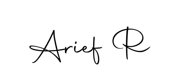 Design your own signature with our free online signature maker. With this signature software, you can create a handwritten (Autography-DOLnW) signature for name Arief R. Arief R signature style 10 images and pictures png