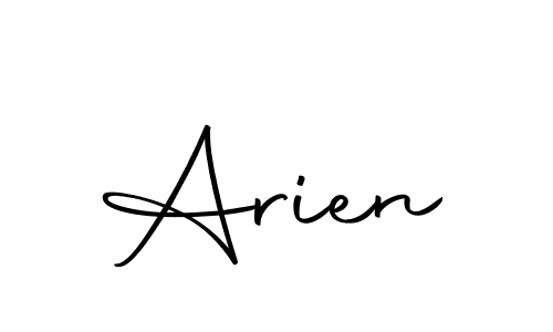 How to make Arien signature? Autography-DOLnW is a professional autograph style. Create handwritten signature for Arien name. Arien signature style 10 images and pictures png