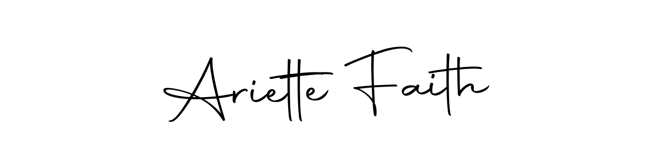 Design your own signature with our free online signature maker. With this signature software, you can create a handwritten (Autography-DOLnW) signature for name Ariette Faith. Ariette Faith signature style 10 images and pictures png