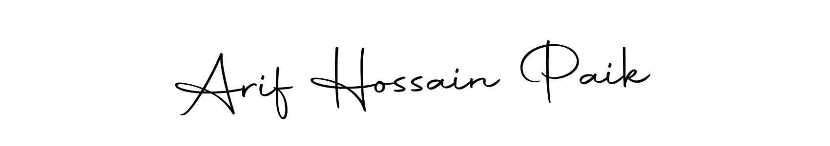 You should practise on your own different ways (Autography-DOLnW) to write your name (Arif Hossain Paik) in signature. don't let someone else do it for you. Arif Hossain Paik signature style 10 images and pictures png