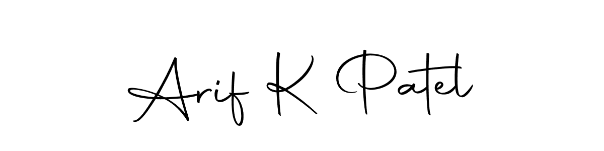 Arif K Patel stylish signature style. Best Handwritten Sign (Autography-DOLnW) for my name. Handwritten Signature Collection Ideas for my name Arif K Patel. Arif K Patel signature style 10 images and pictures png