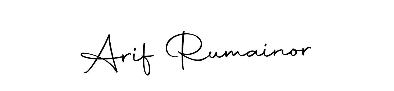 Make a beautiful signature design for name Arif Rumainor. With this signature (Autography-DOLnW) style, you can create a handwritten signature for free. Arif Rumainor signature style 10 images and pictures png