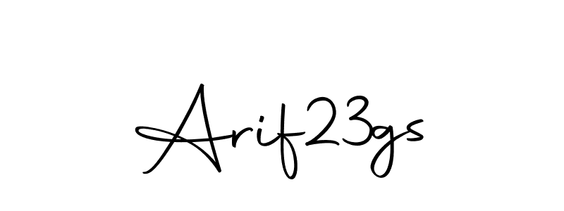 How to make Arif23gs name signature. Use Autography-DOLnW style for creating short signs online. This is the latest handwritten sign. Arif23gs signature style 10 images and pictures png